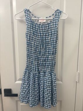 House of Spence blue and white gingham dress